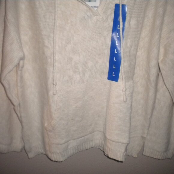 Lucky Brand Women's Size Large Natural Pullover Baja Hoodie Sweater NWT - Picture 5 of 6